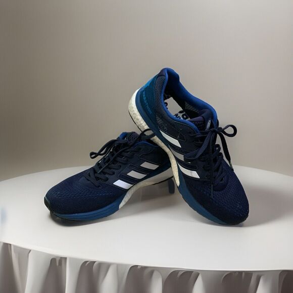 Men's ADIDAS Boston Blue White - Boston Marathon 2019 Running Shoes Sz. 8 - Picture 1 of 13